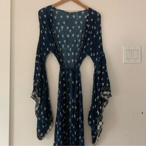 Jen's Pirate Booty Navy and White Bohemian Dress